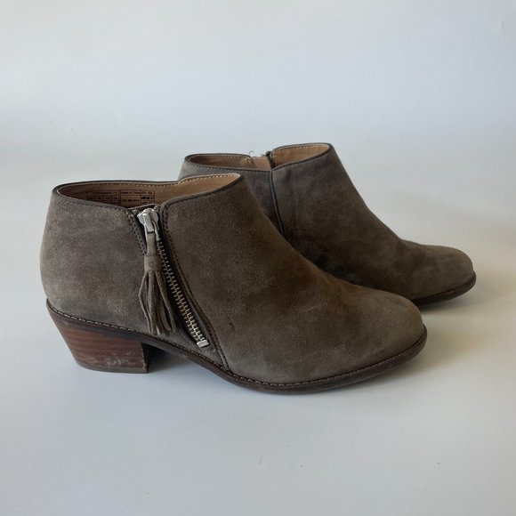 Vionic Shoes - Vionic Brown Suede Short Ankle Booties Size 7.5
